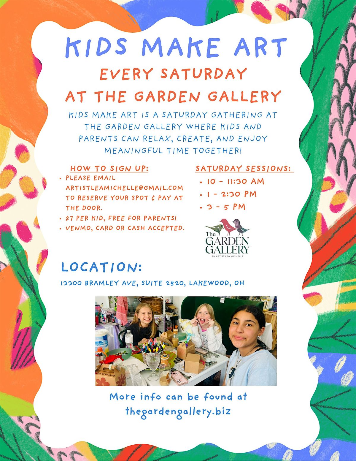 Kids Make Art - weekly creative art class for kids and families