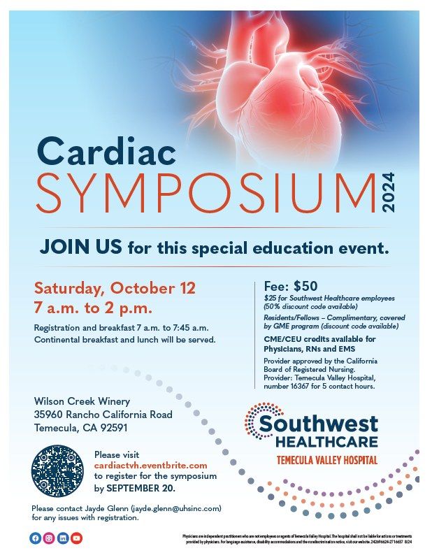 Temecula Valley Hospital 2024 Cardiac Symposium