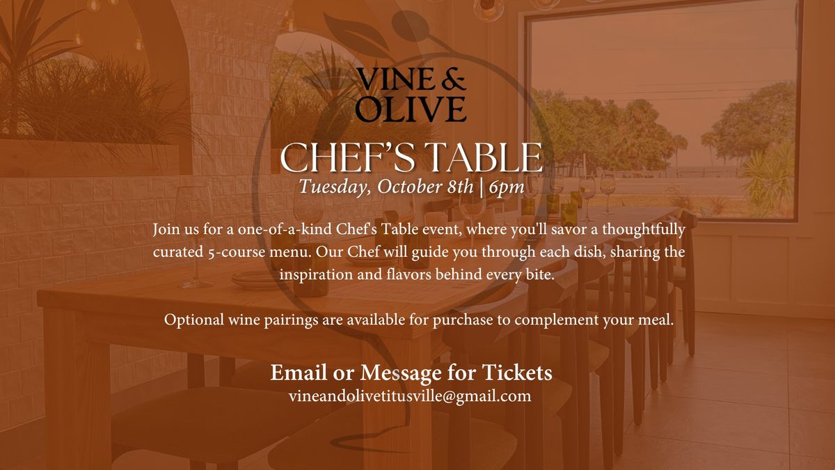 Fall Chef's Table @ Vine & Olive