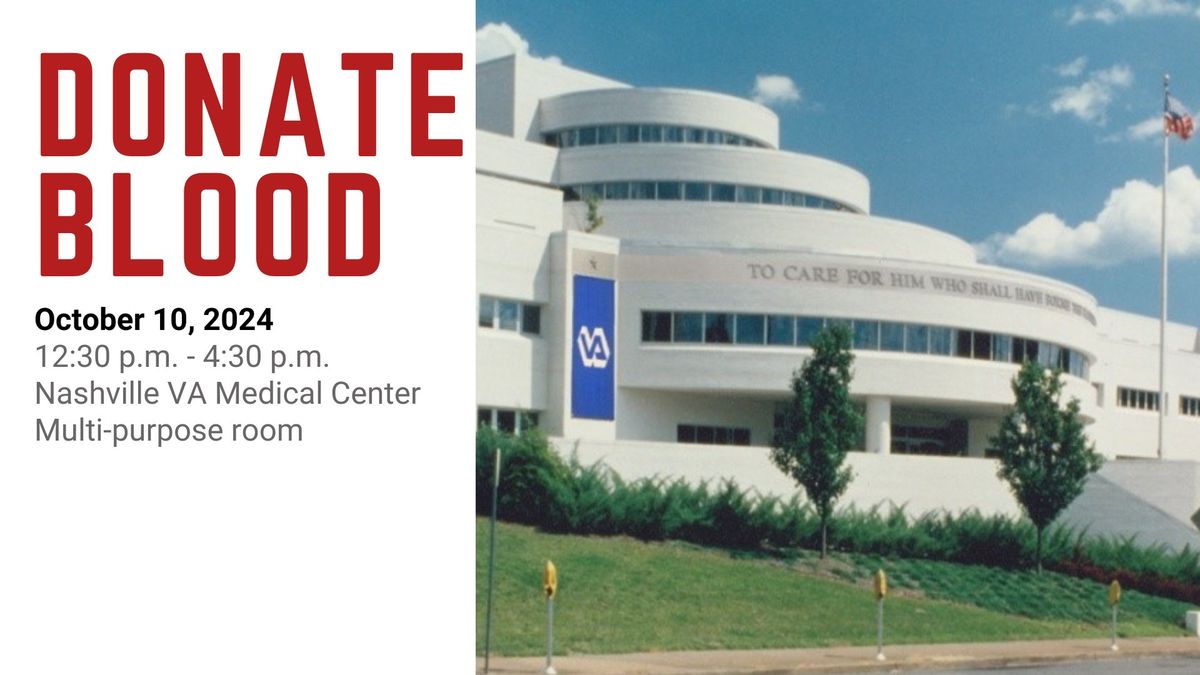 American Red Cross Blood Drive - Nashville VA Medical Center - OCT 10