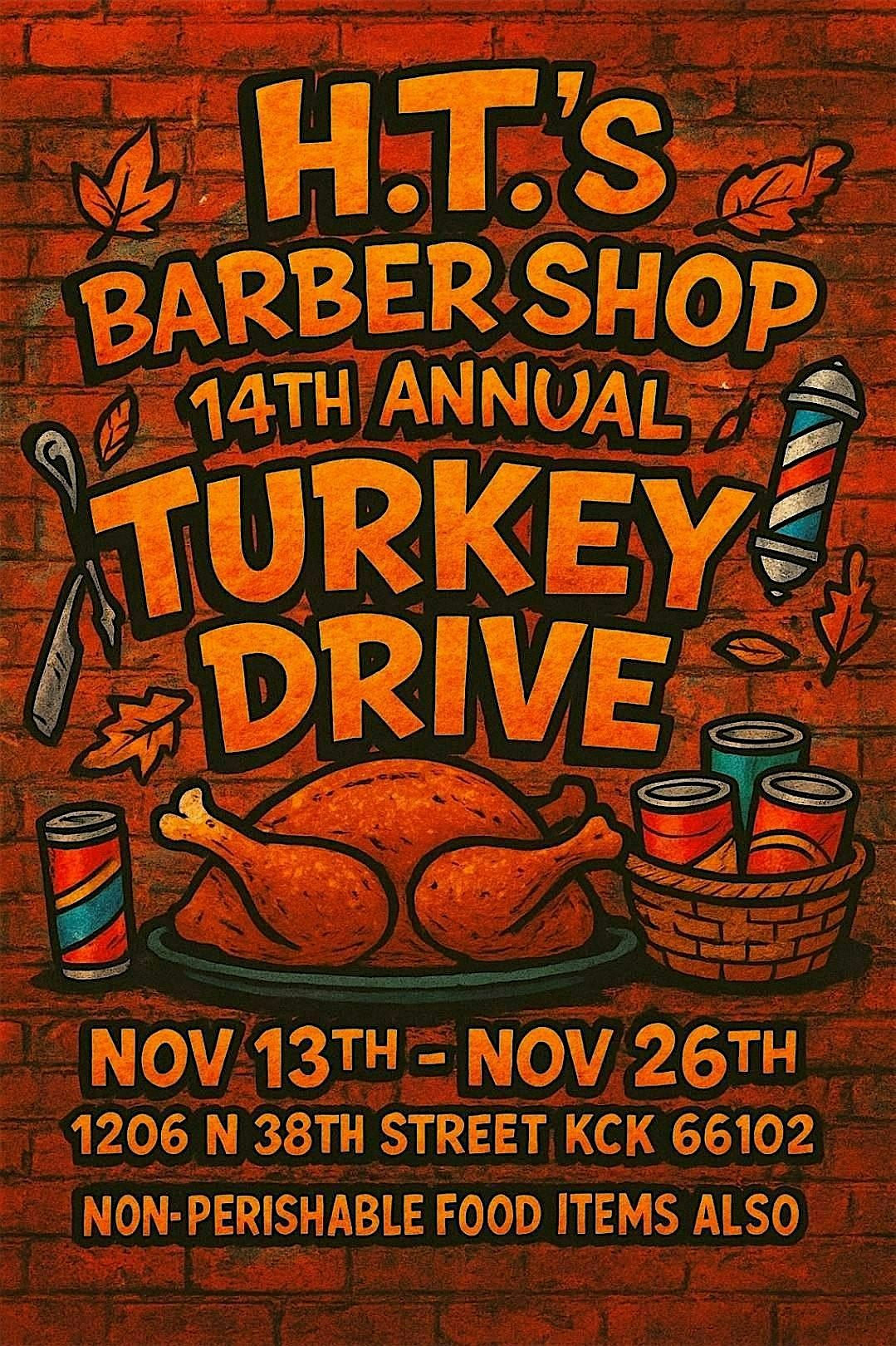 H.T.s 14th Annual Turkey Drive food distribution