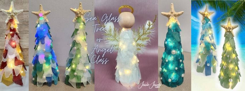 Sea Glass Angel or Tree Workshop at Moonstone Art Studio