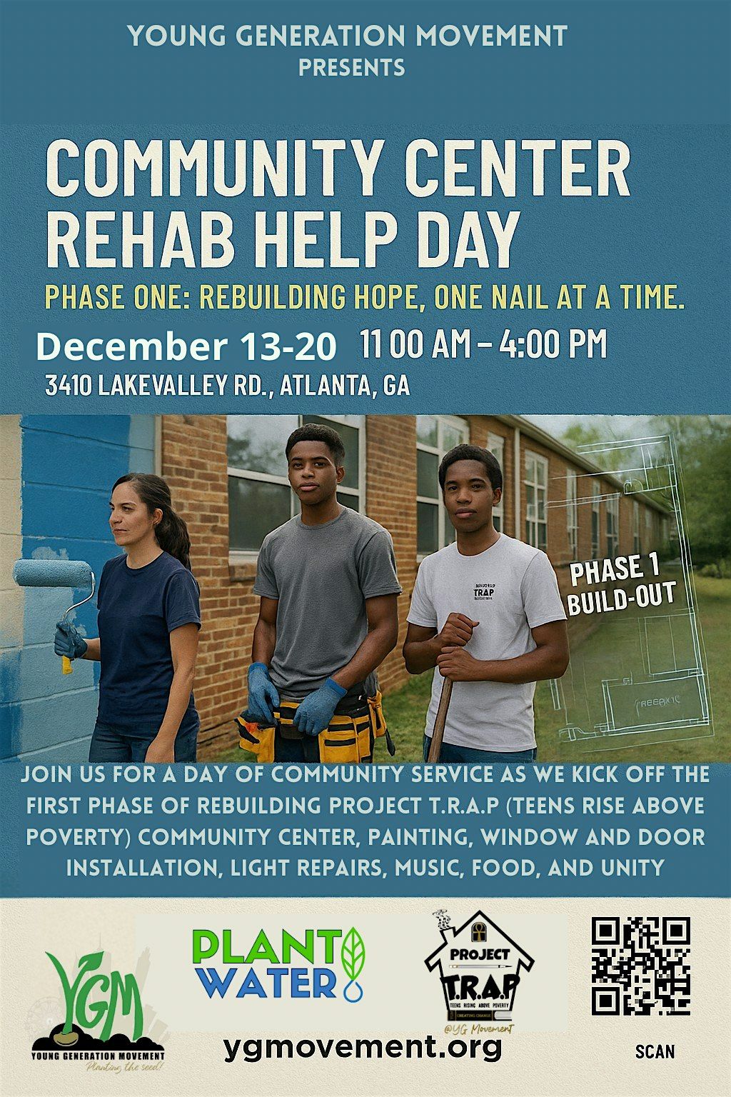 Community center rehab help day