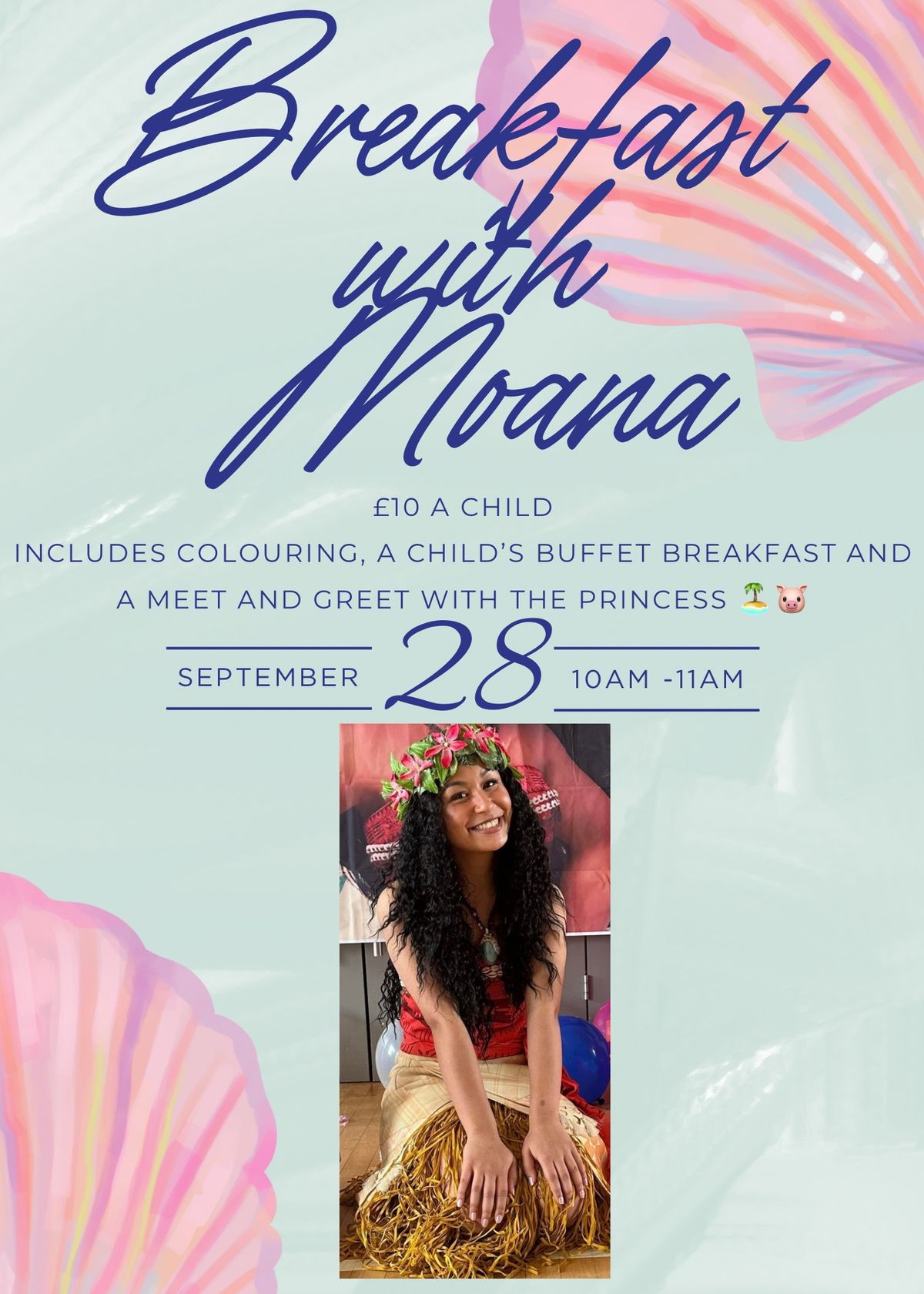 Breakfast with Moana \ud83c\udfdd\ufe0f\ud83d\udc37