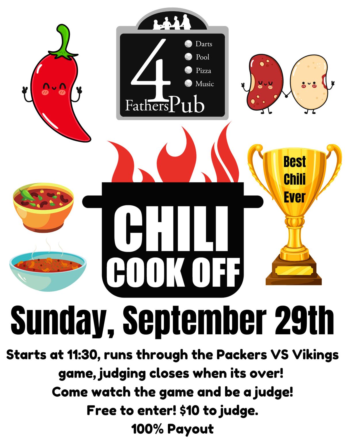 Chili Cook Off during PACKERS VS VIKINGS GAME