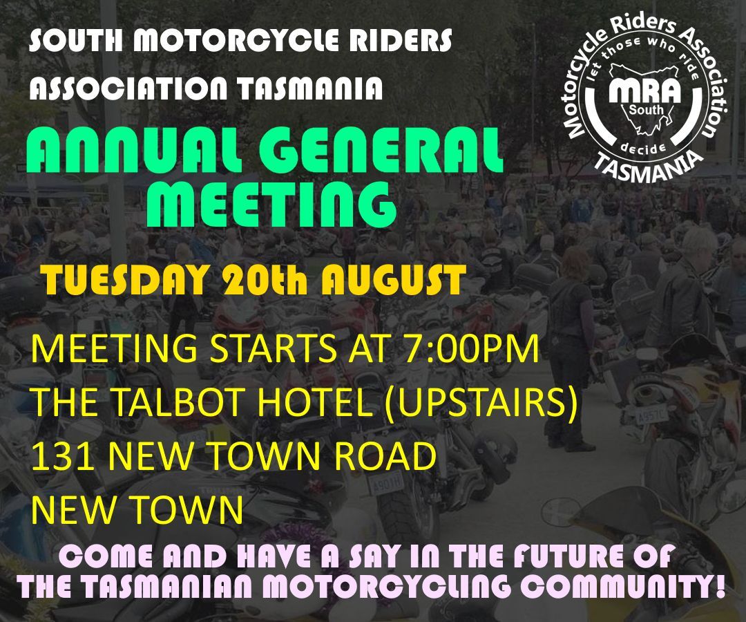 South Motorcycle Riders Assoc. Tas Annual General Meeting