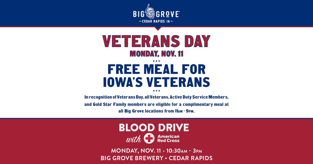 Veterans Day at Big Grove Cedar Rapids