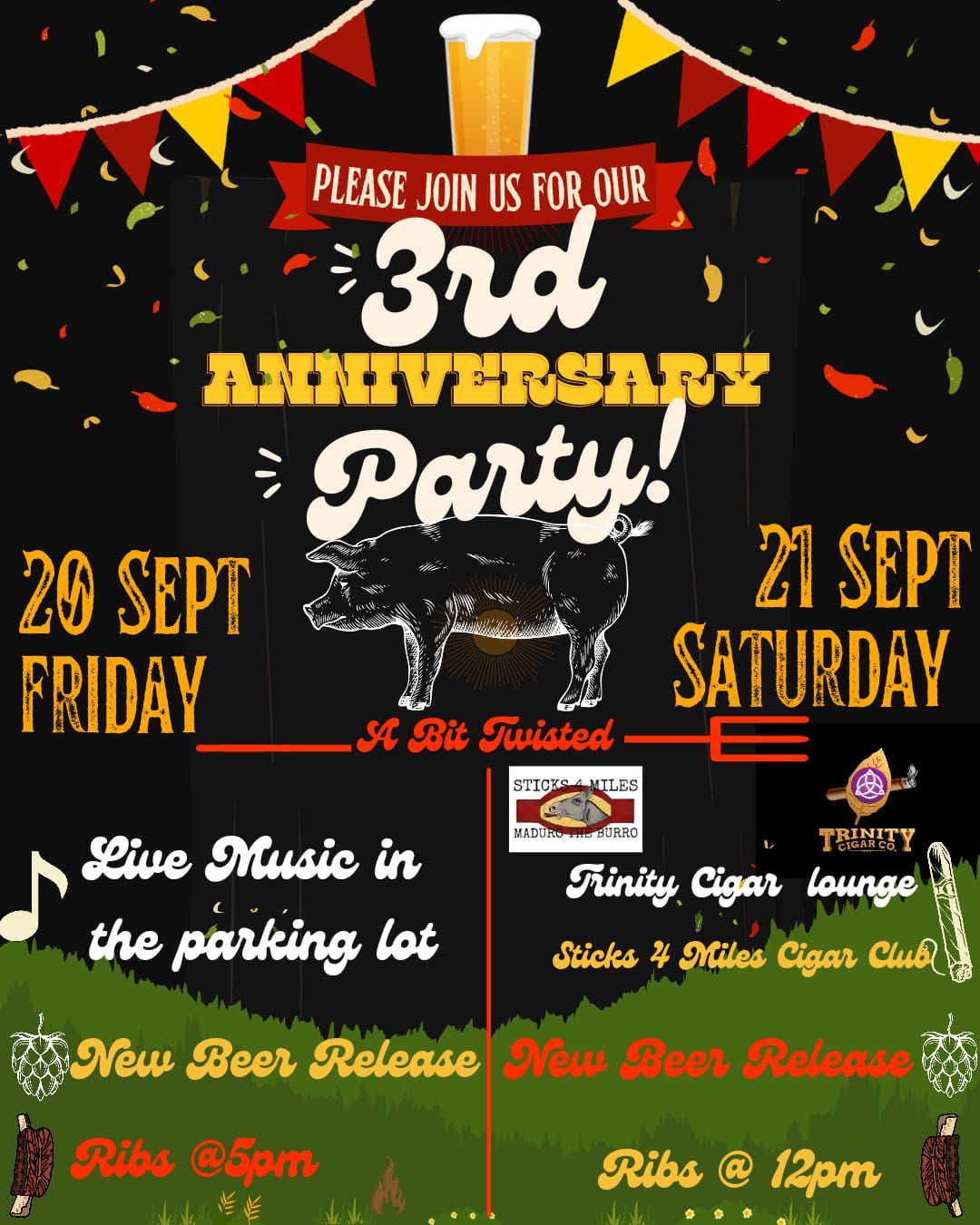 3rd Anniversary Party (Fri & Sat)