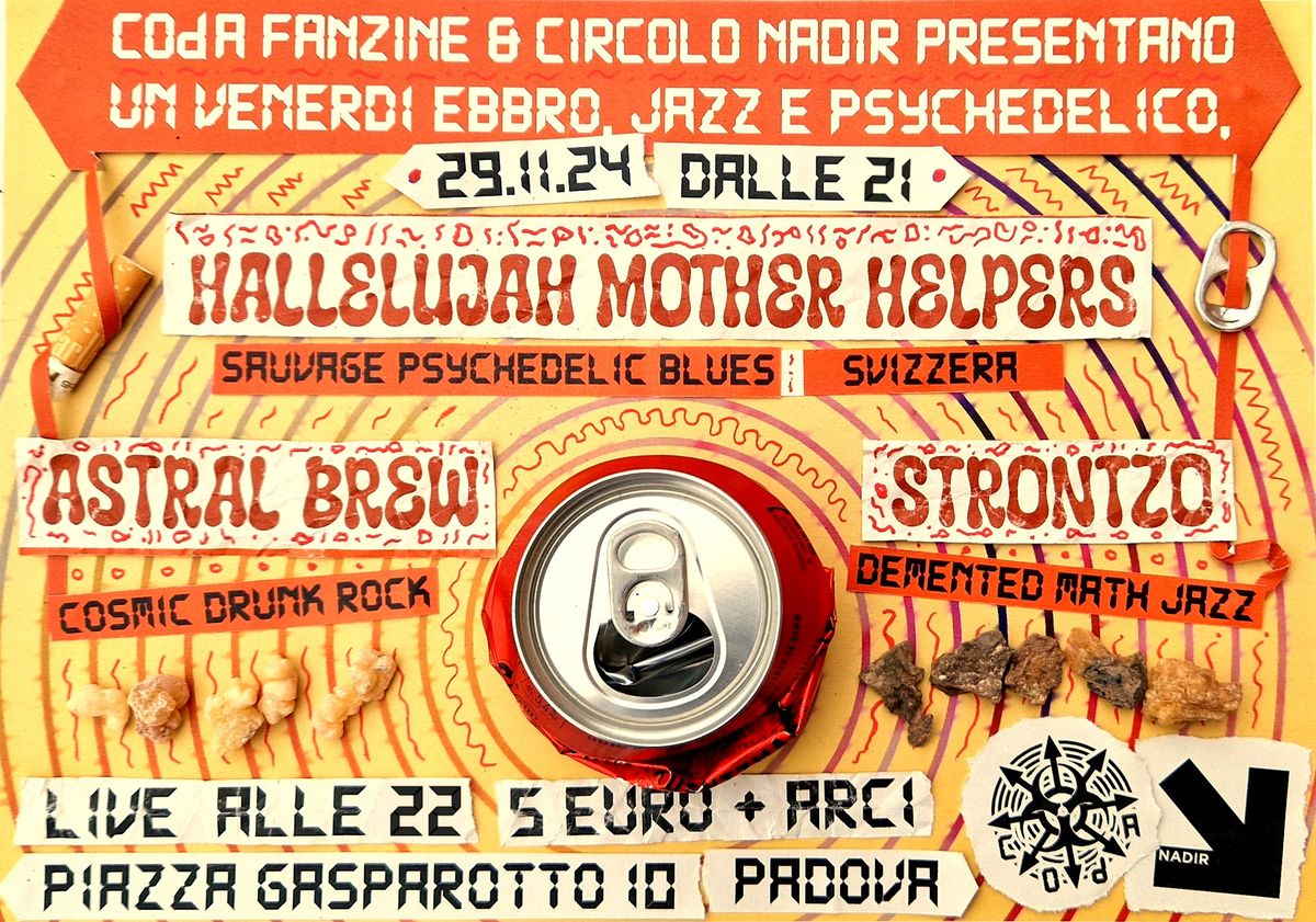 \ud83c\udfb8 HALLELUJAH MOTHER HELPERS [CH], ASTRAL BREW, STRONTZO @ NADIR \ud83c\udfb8