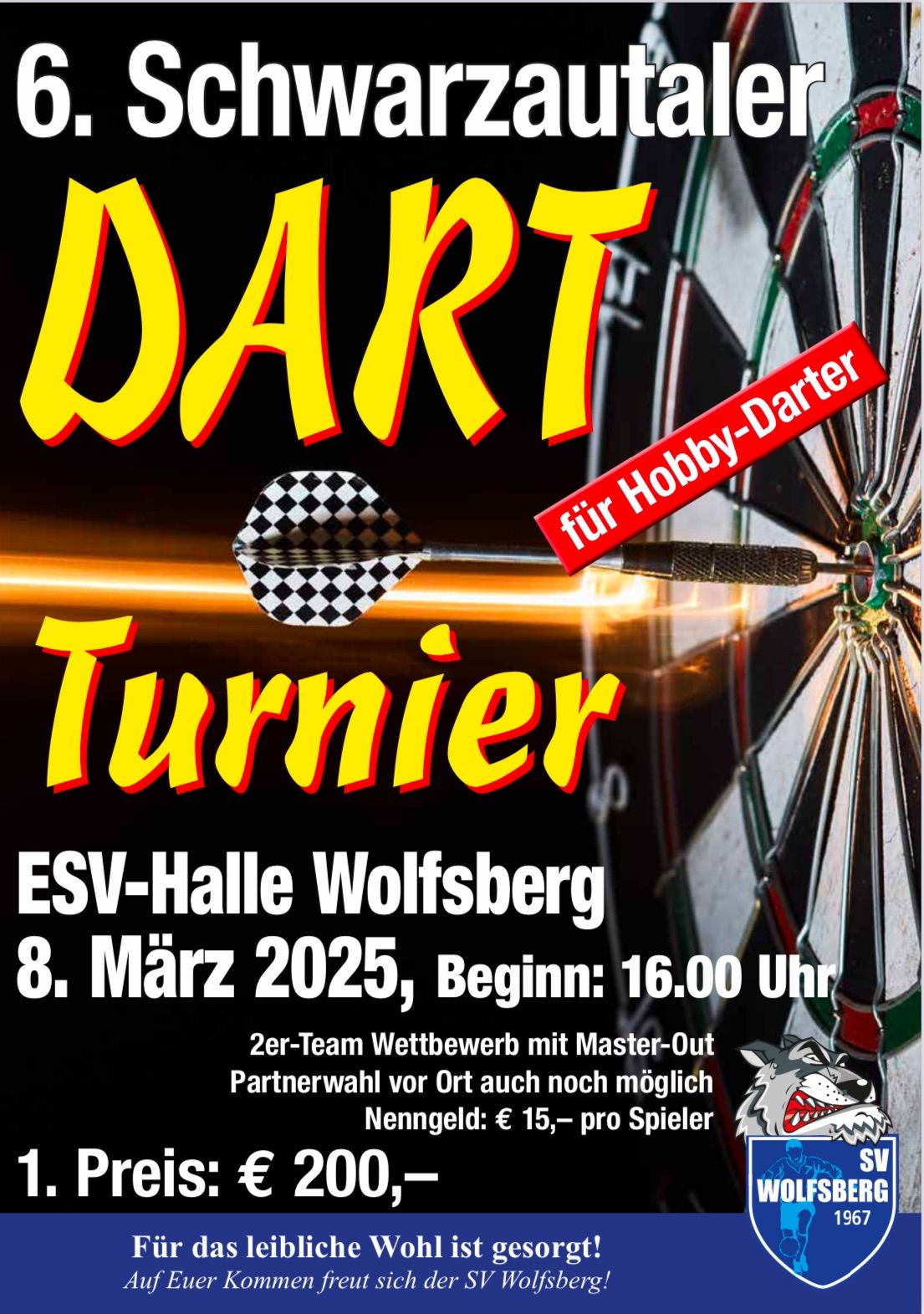 6. Schwarzautaler Dart-Turnier 