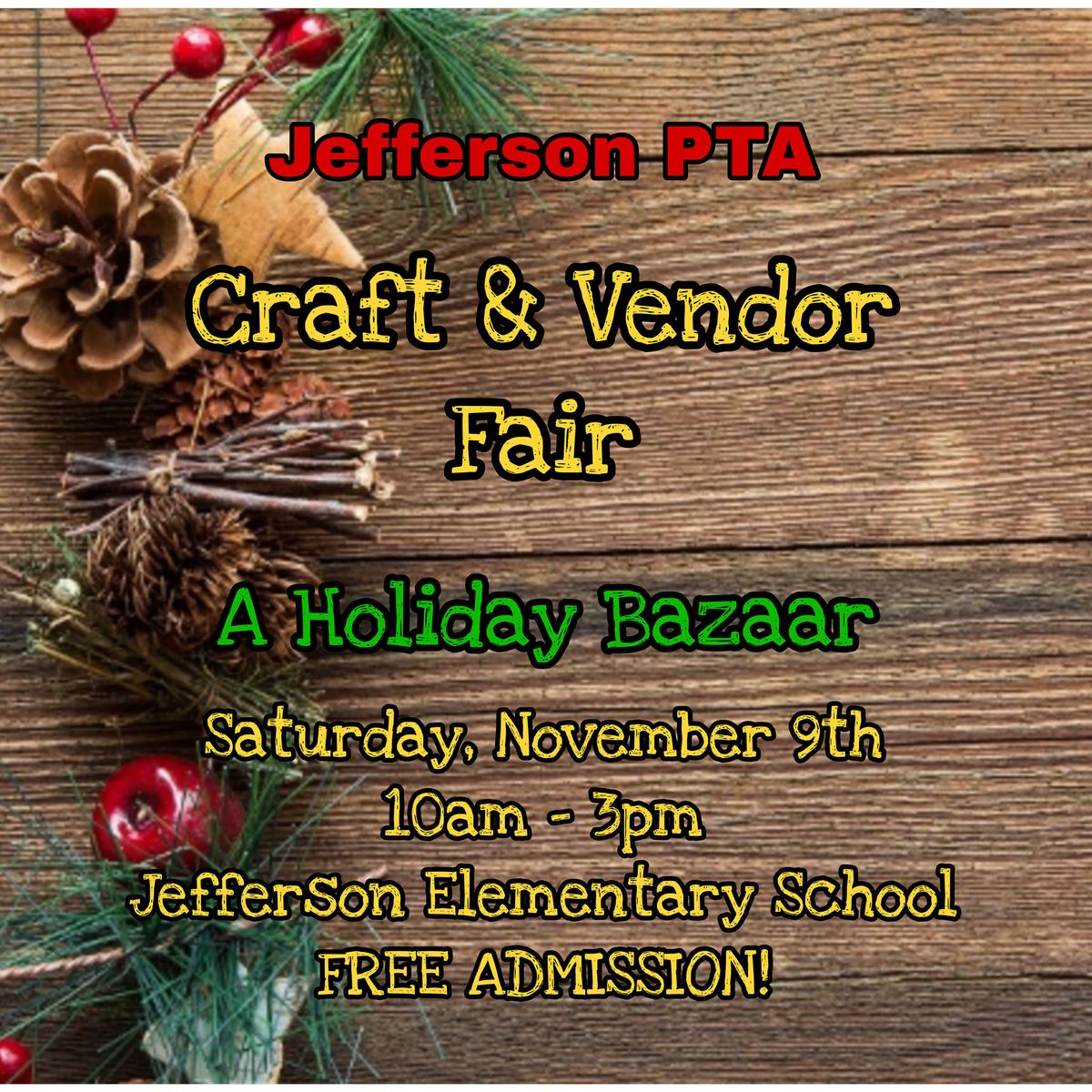 Holiday Craft & Vendor Fair 