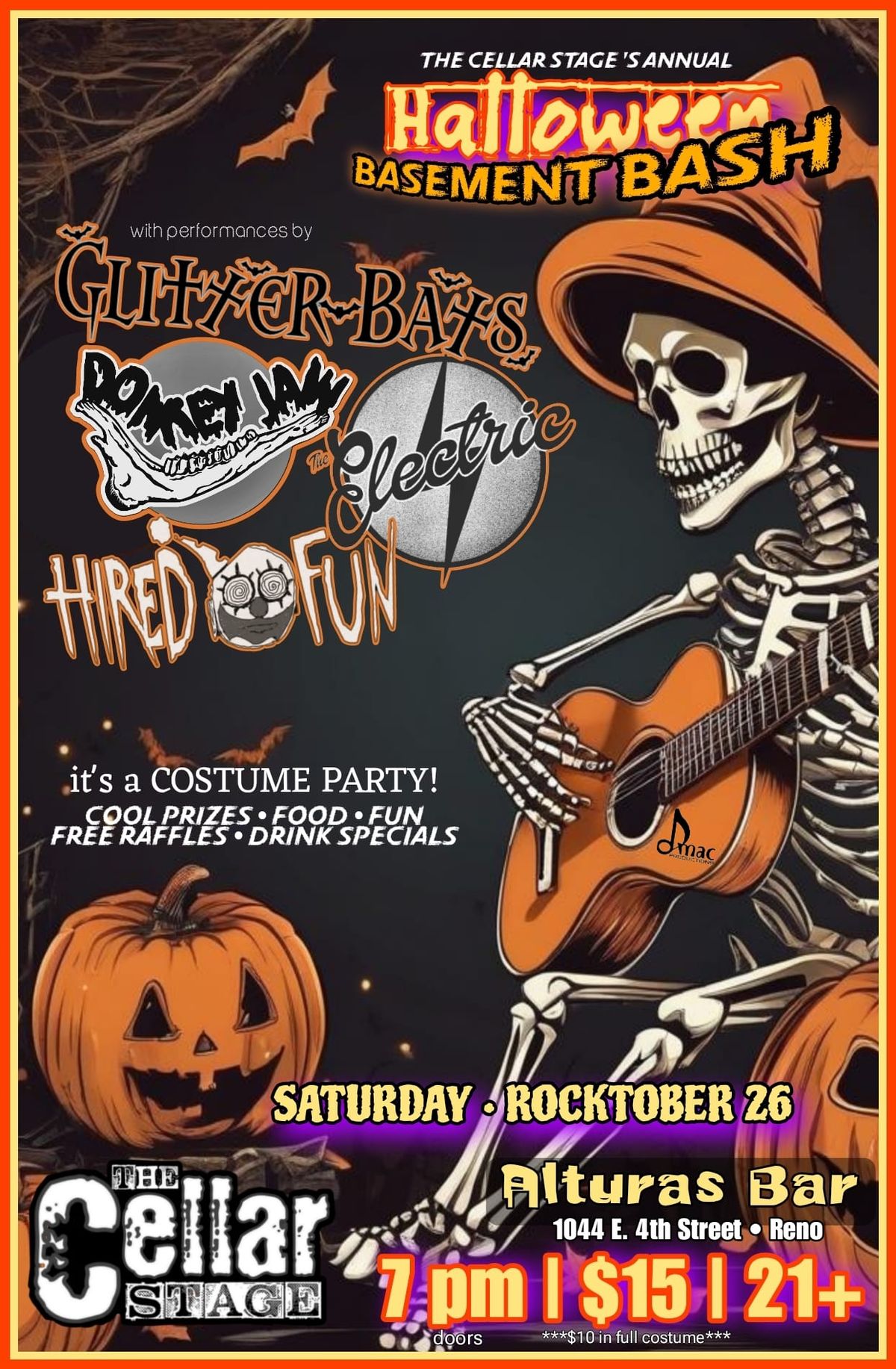 Halloween Basement Bash ft. Glitter Bats | Donkey Jaw | The Electric | Hired Fun