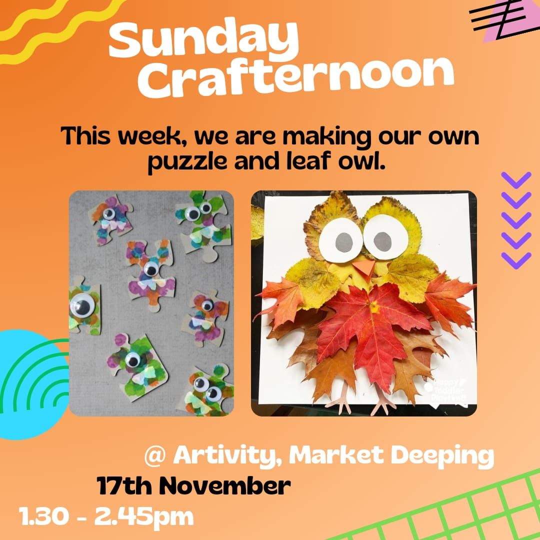 Sunday Crafternoons- Jigsaw Puzzles and Leaf Owls