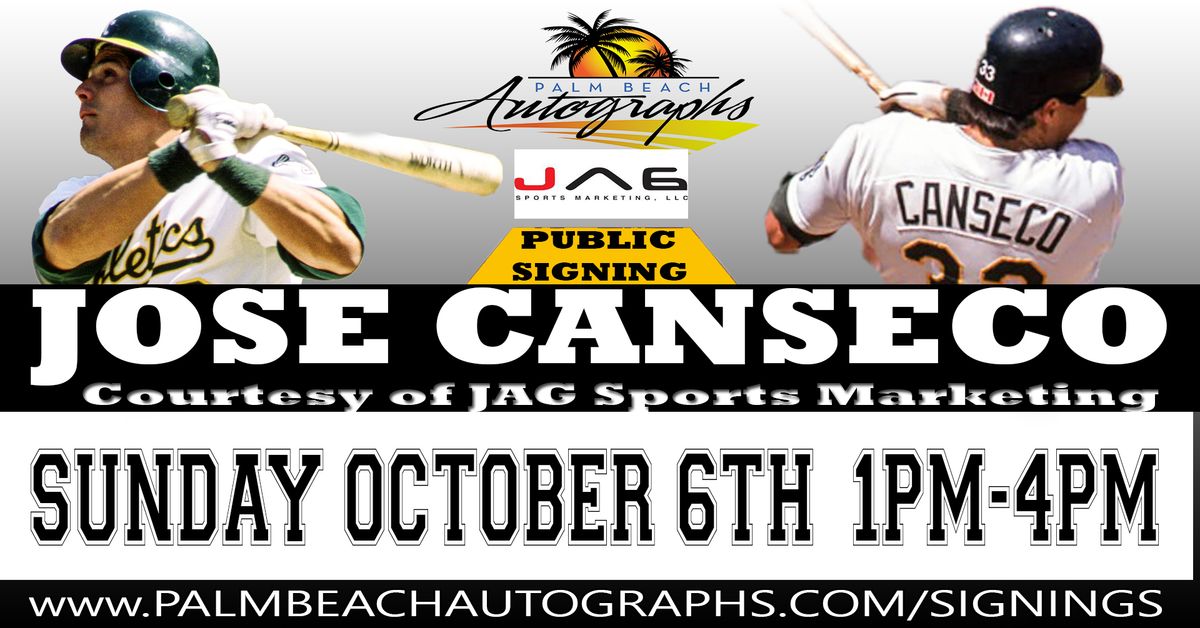 JOSE CANSECO - Public Signing at the Wellington Store!