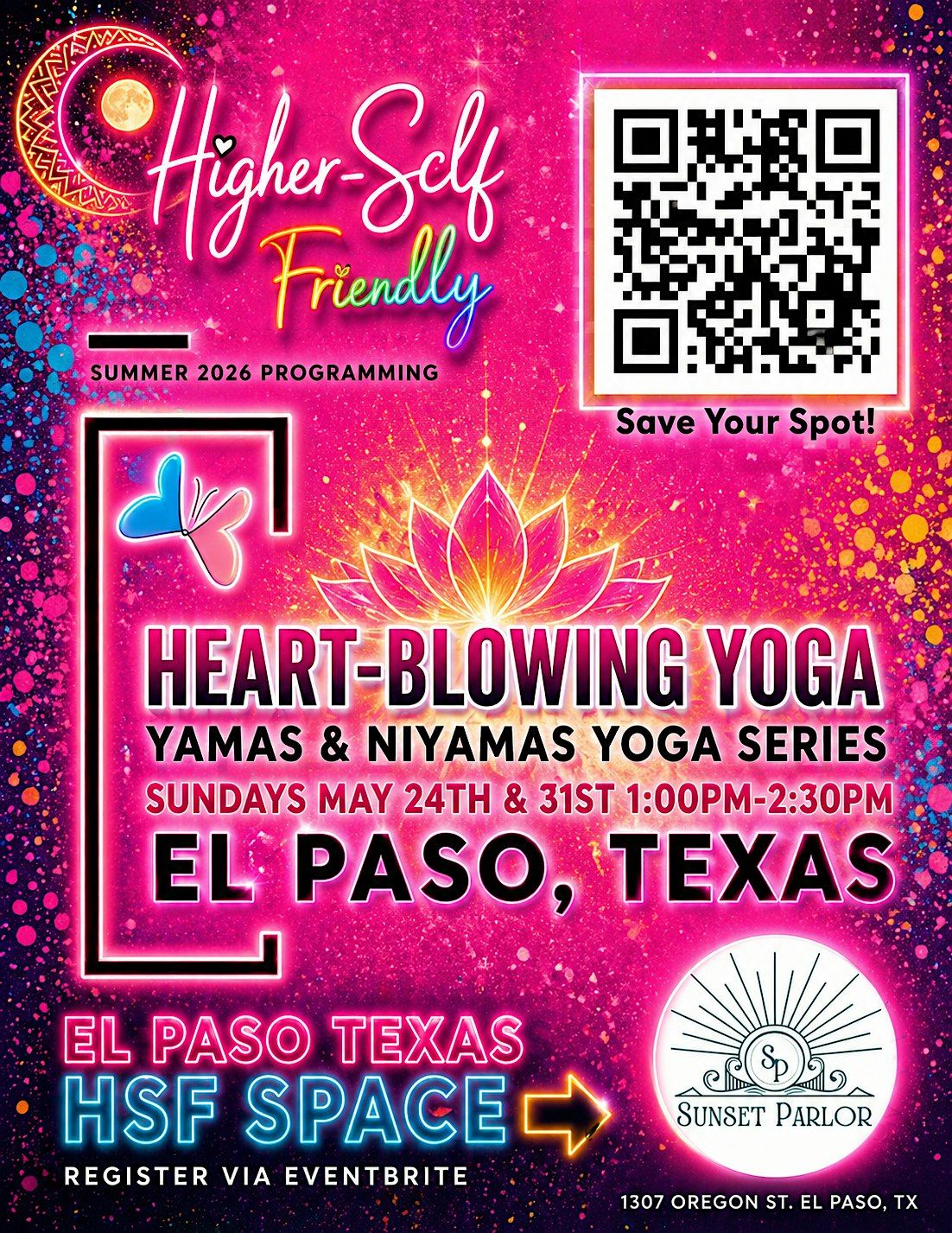 Heart-Blowing Yoga at Sunset Parlor in El Paso TX