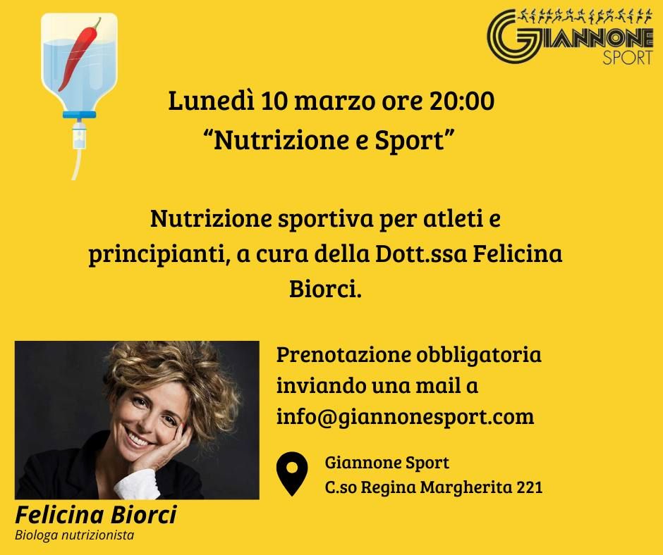 Nutrizione e Sport con Felicina Biorci