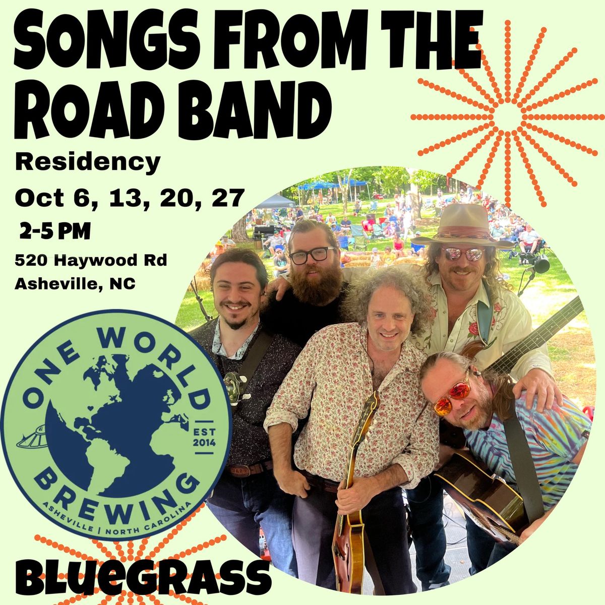 Songs From the Road Band October Sunday Residency @ One World West 