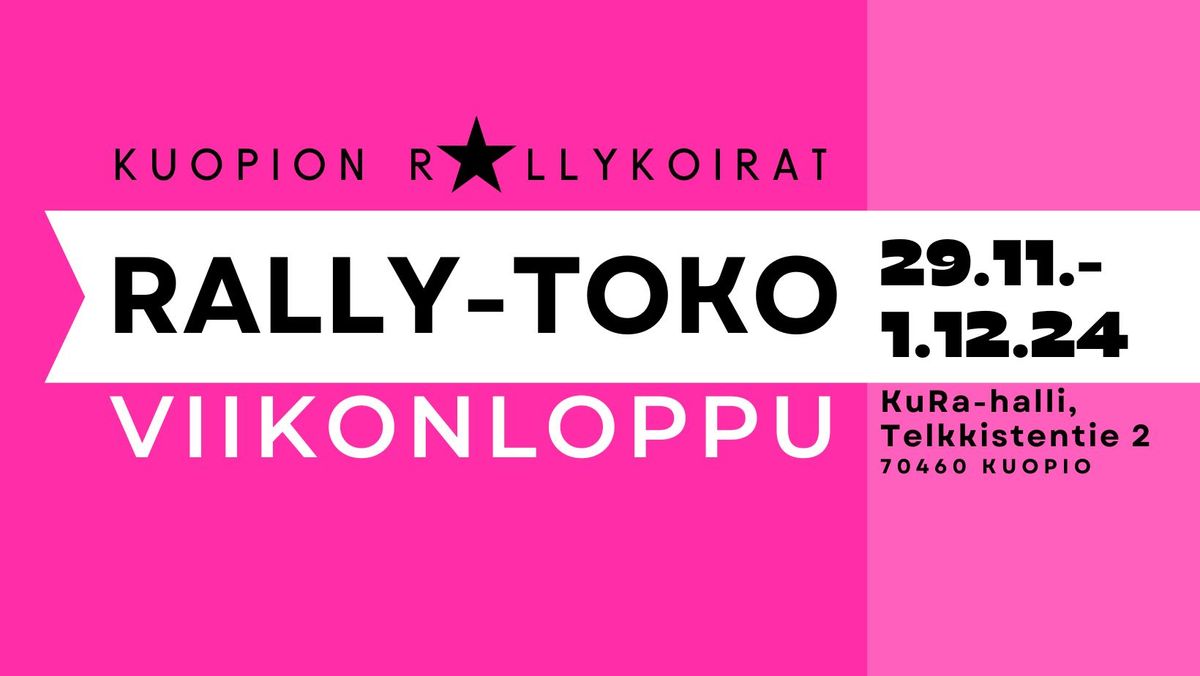 KuRan rally-tokoviikonloppu