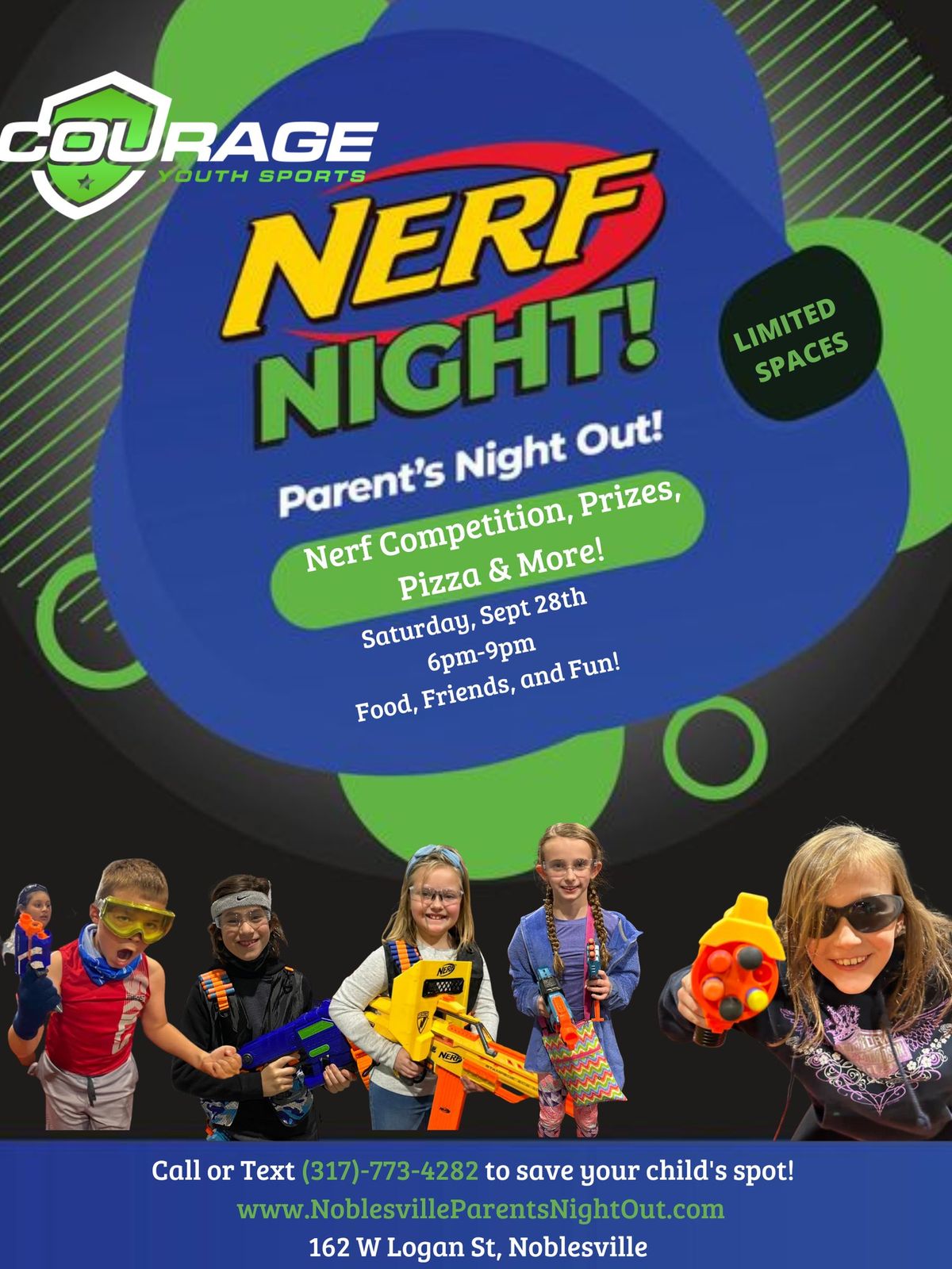 September 28th Parents Night Out Nerf Wars