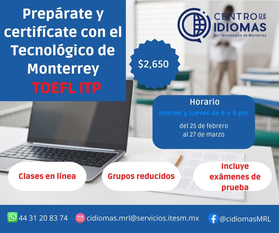 Taller de preparaci\u00f3n TOEFL ITP