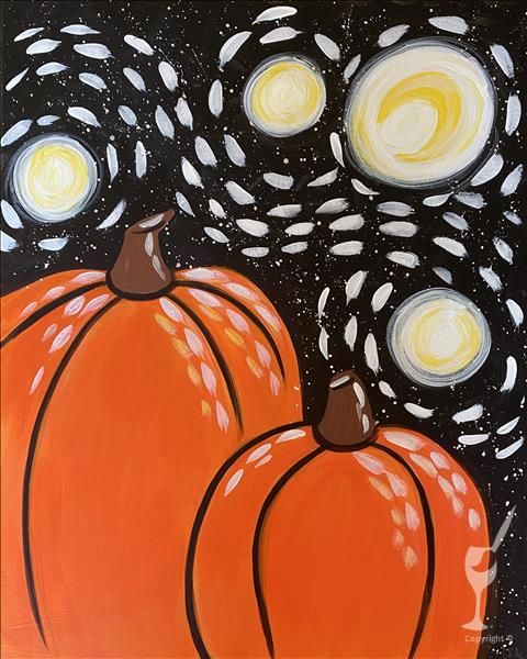 Kid's Painting Class: Starlight Pumpkins