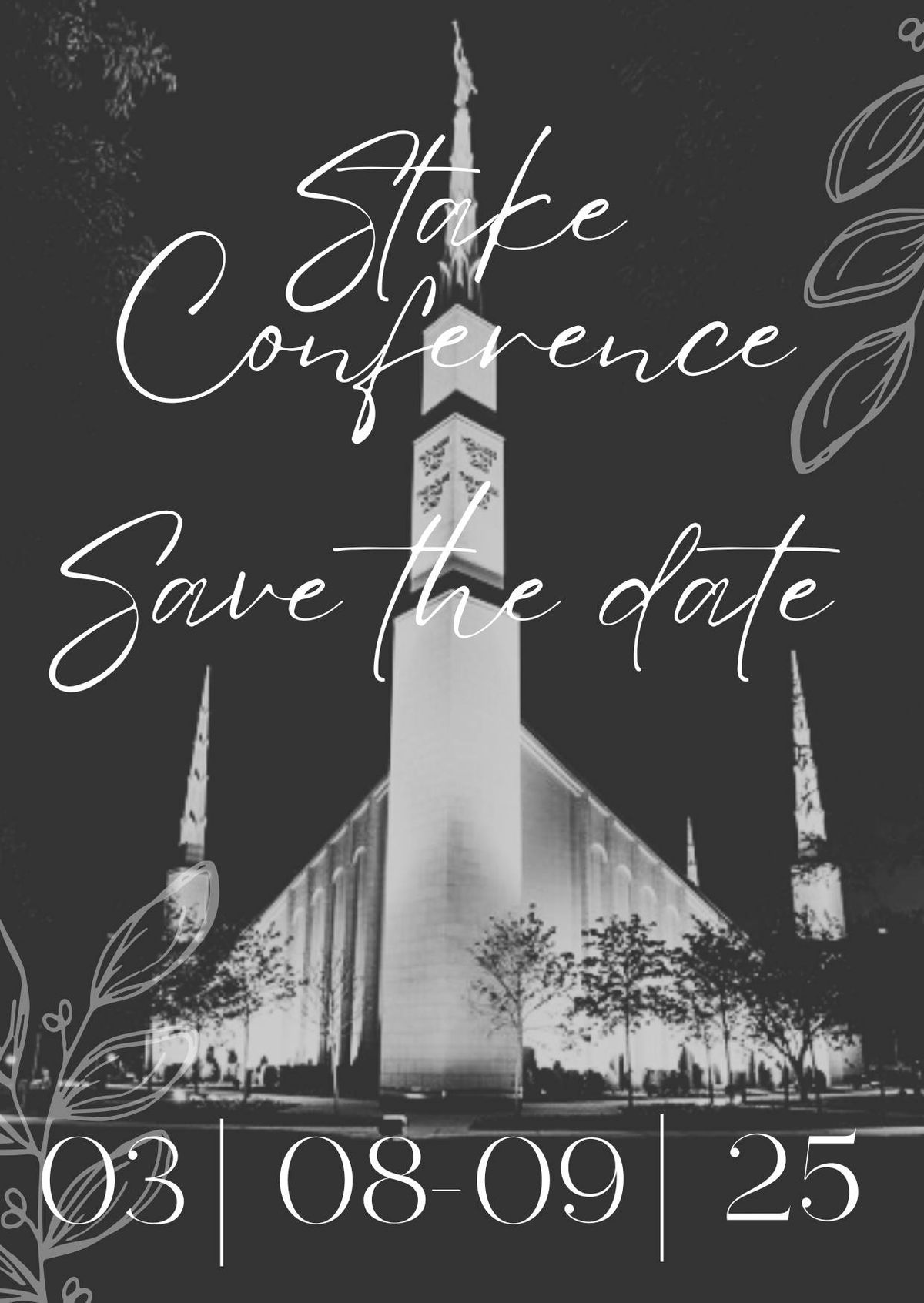 Valparaiso Indiana Stake Conference - Save the Date 