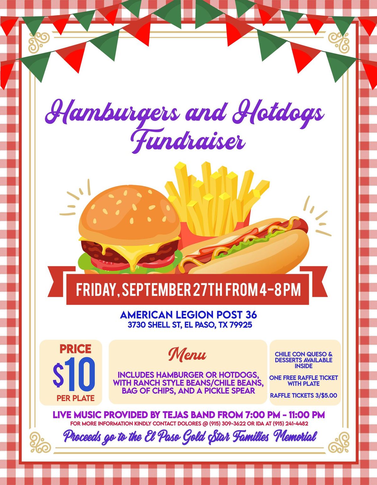 Hamburgers and HotDogs Fundraiser