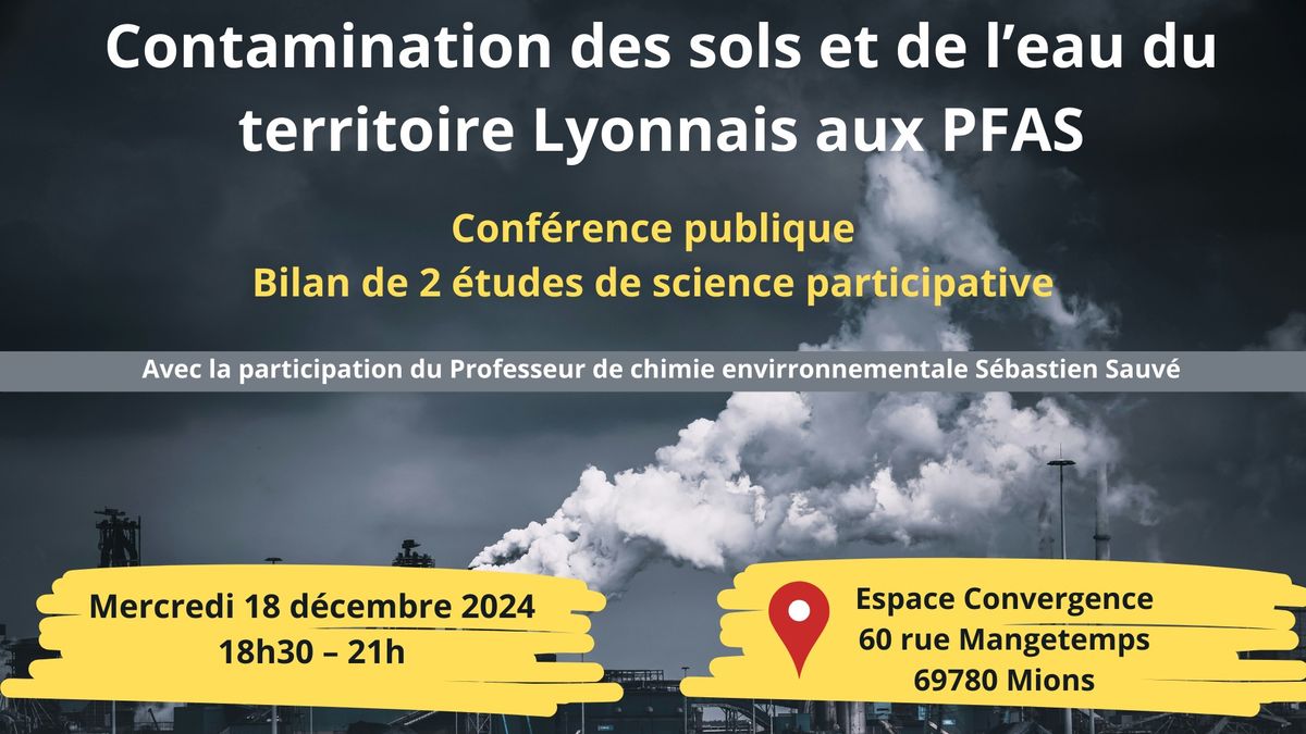 Pollution aux PFAS: Bilan de 2 \u00e9tudes de science participative sur l'eau et les sols du territoire