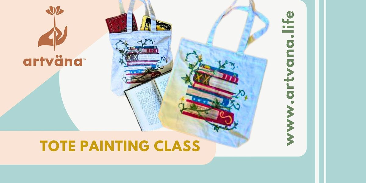 Artvana Sip and Paint CANVAS TOTES  art class at Ocean5 in Gig Harbor!