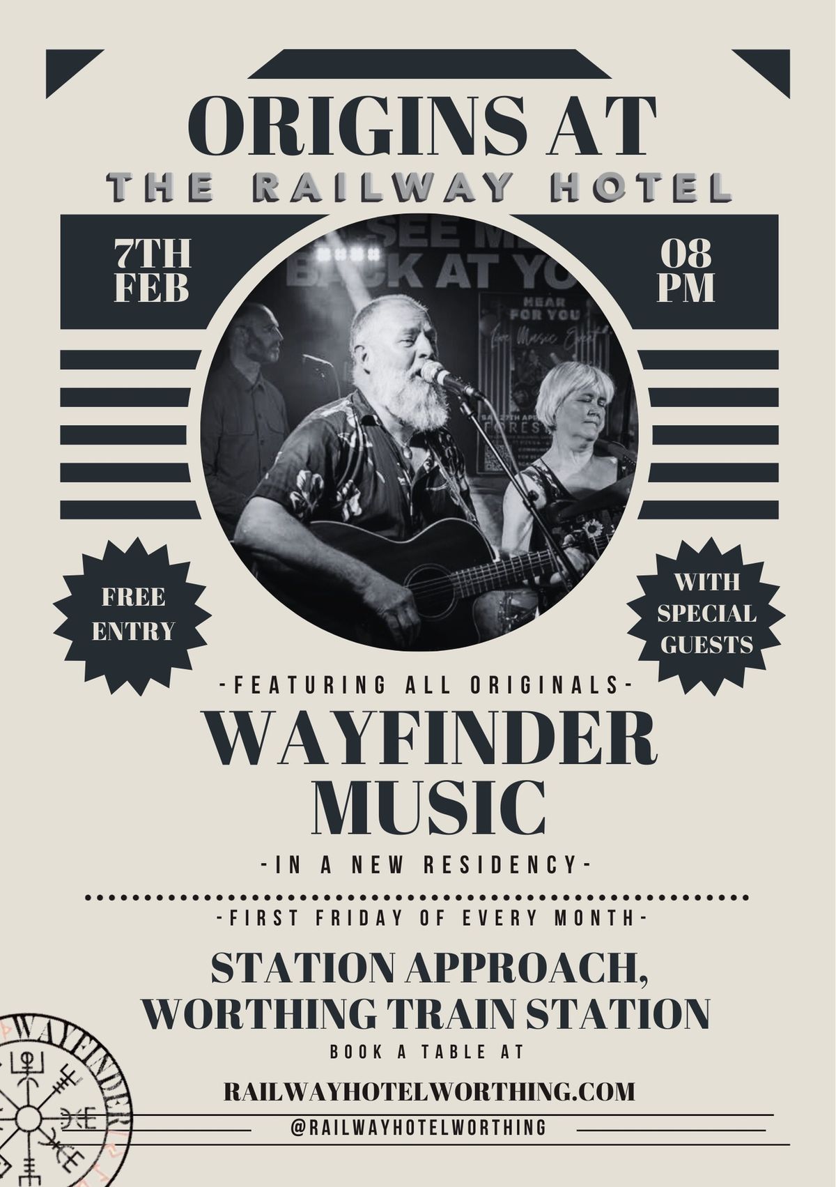 Origins at The Railway Launch. Wayfinder Music brings a bouncy collection of originals