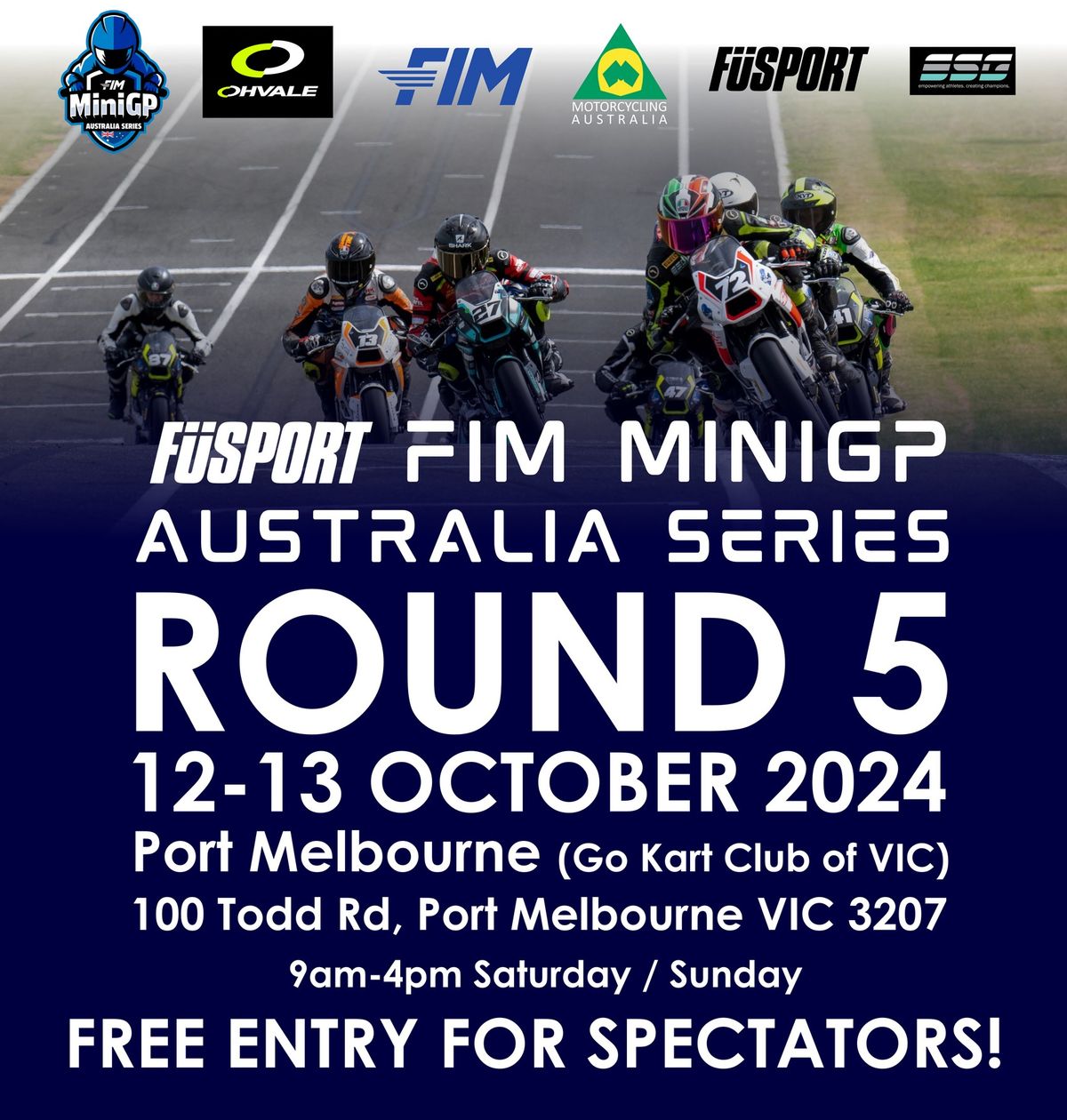 2024 FuSport FIM MiniGP Australia Series - Round 5 - Port Melbourne