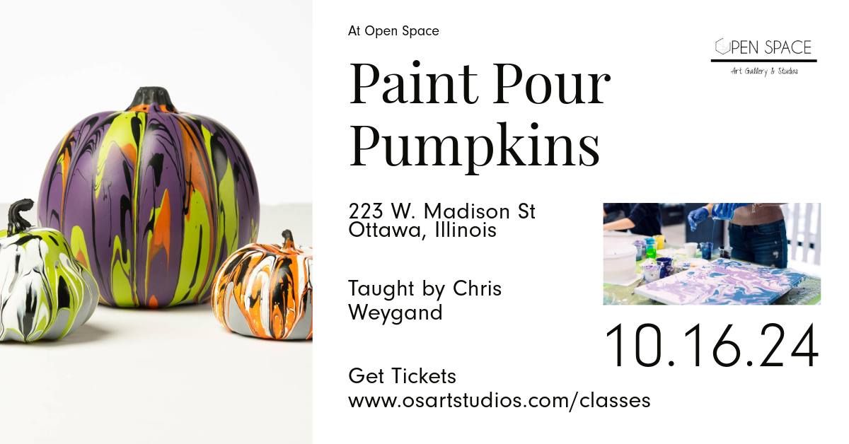 Paint Pour Pumpkins