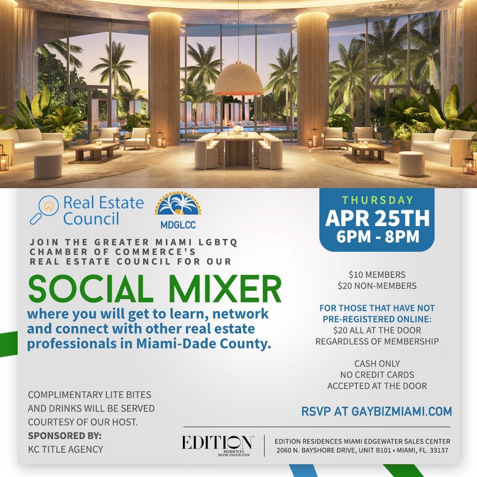 Real Estate Council Social Mixer at Edition Residences Miami Edgewater Sales Center