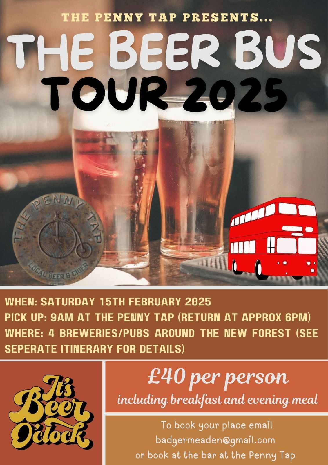 Penny Tap Beer Bus Tour 2025