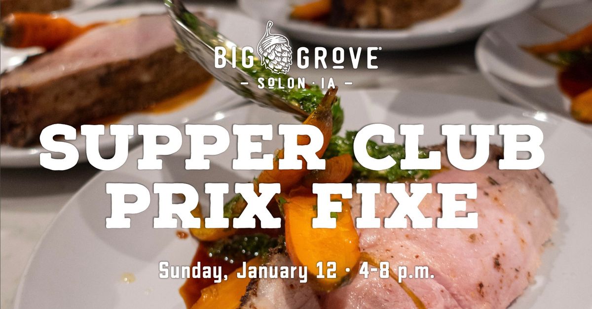 Sunday Supper Club Prix Fixe