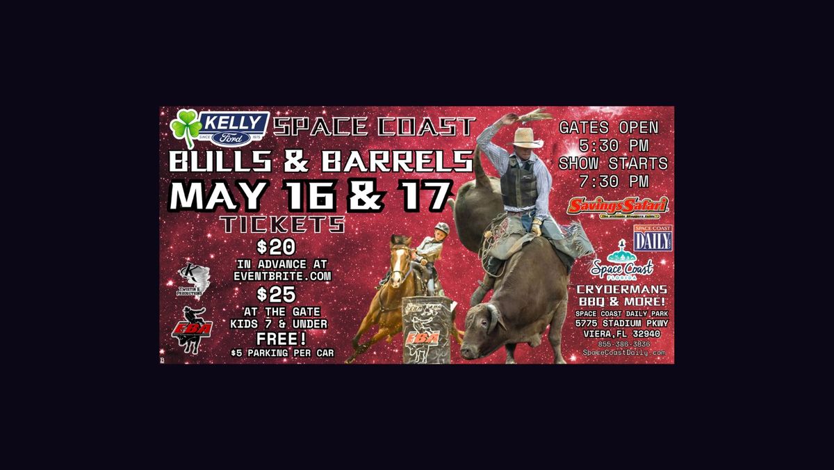 Space Coast Bulls & Barrels Bull Riding Event, May 16-17 in Viera