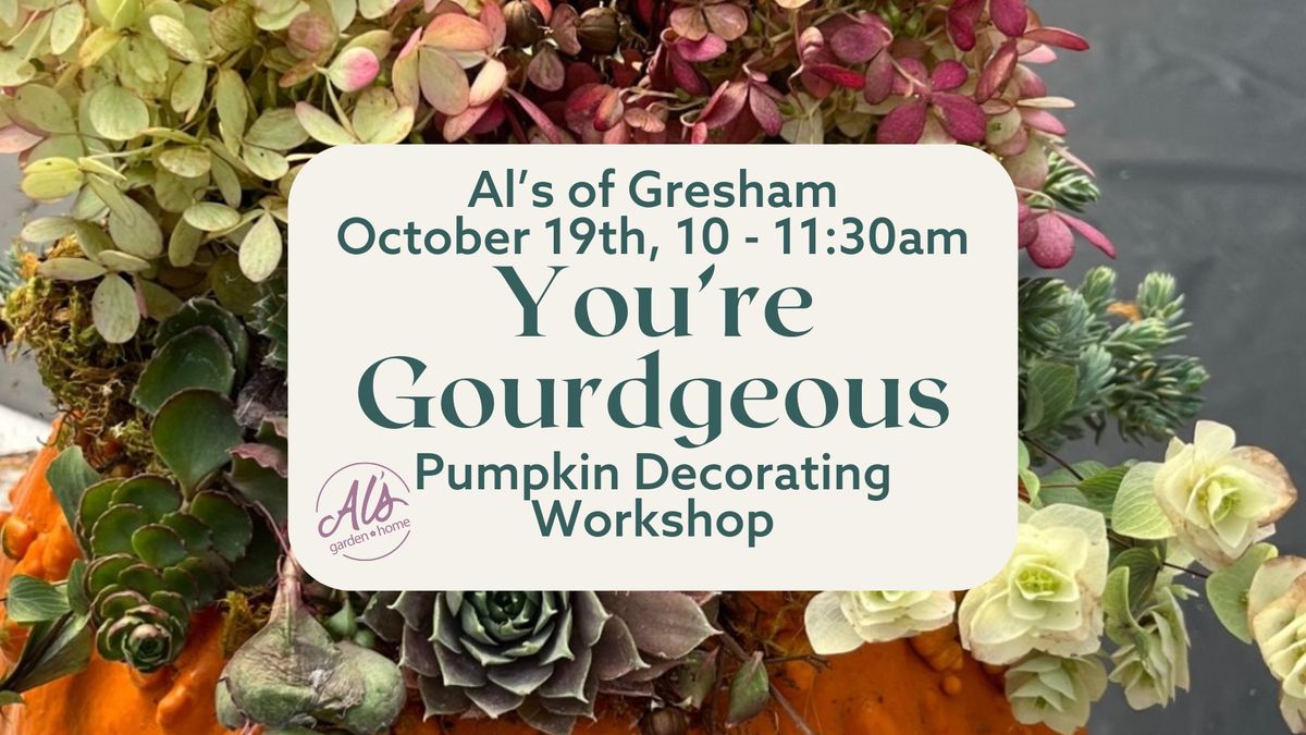 You're Gourdgeous: Pumpkin Decorating Workshop