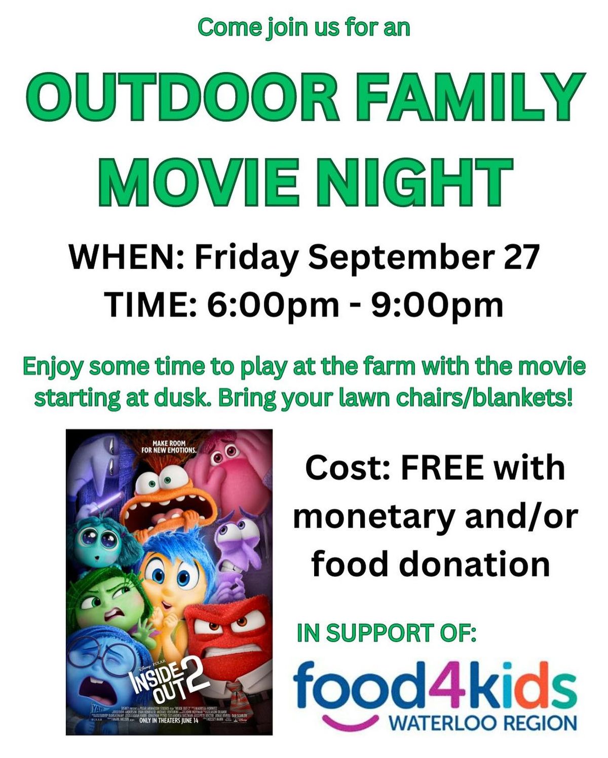 OUTDOOR FAMILY MOVIE NIGHT