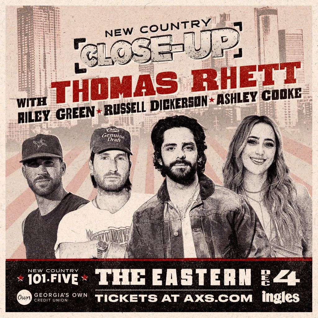 Thomas Rhett, Riley Green, Russell Dickerson and Ashley Cooke