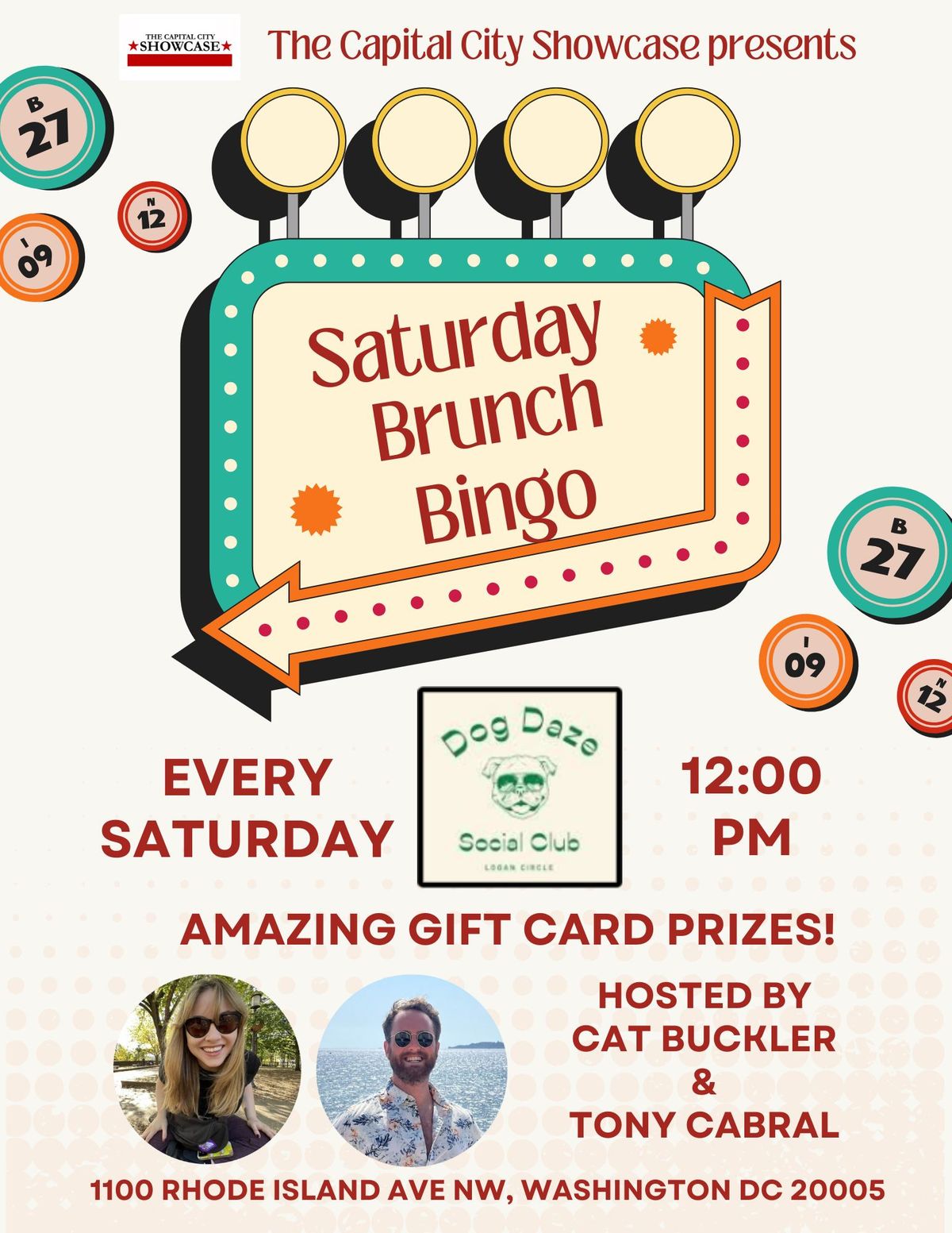 Saturday Brunch Bingo at Dog Daze Social Club