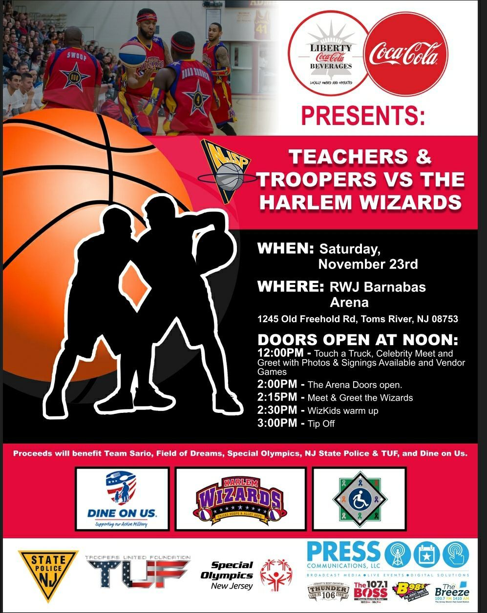 Liberty Coca-Cola Beverages present Harlem Wizards vs Teachers & Troopers 