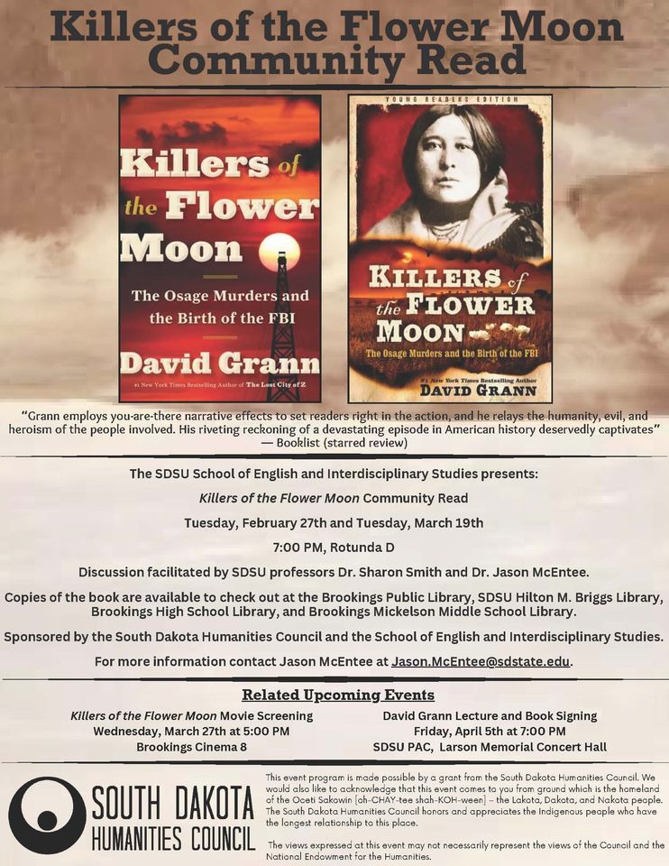 Killers of the Flower Moon Sioux Falls Community Book Discussion