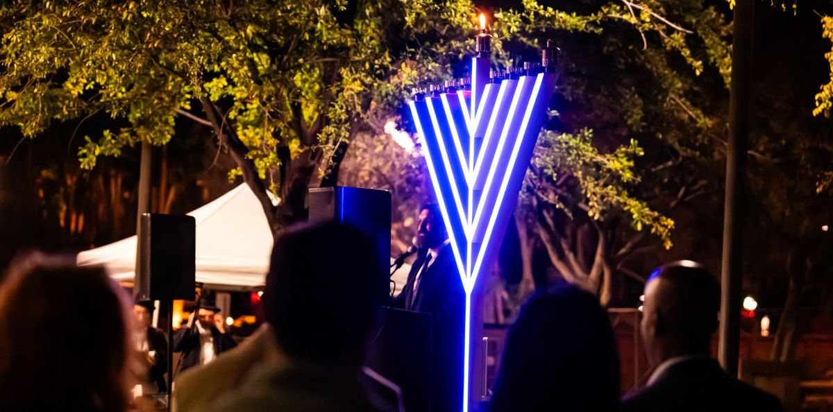 Menorah Lighting Ceremony in Downtown Tempe