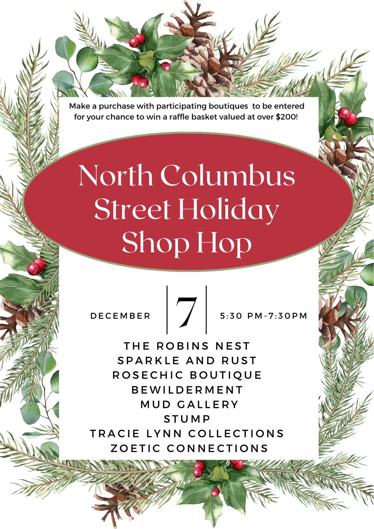 North Columbus Street Boutique Holiday Shop Hop