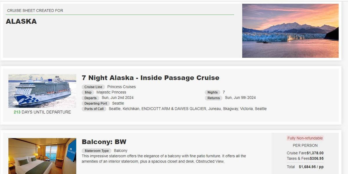 7 Night Alaska - Inside Passage Cruise