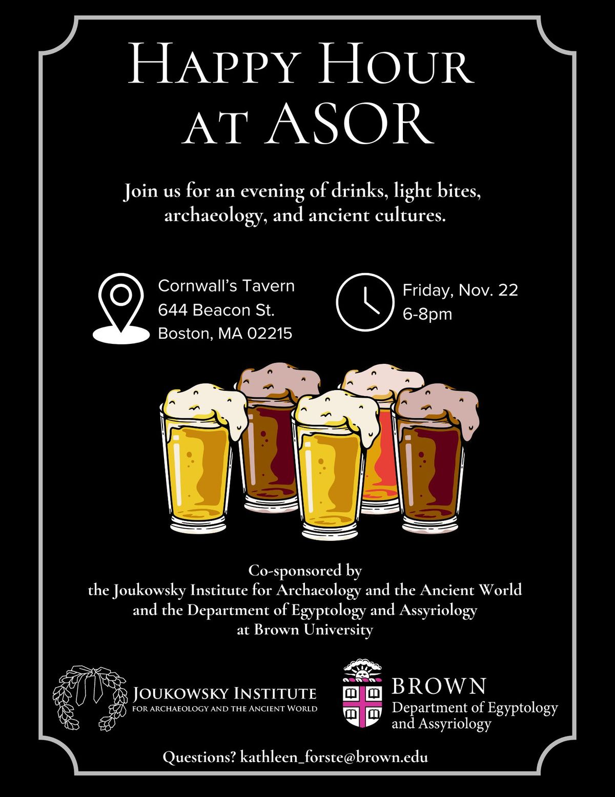 Happy Hour at ASOR (Boston)!