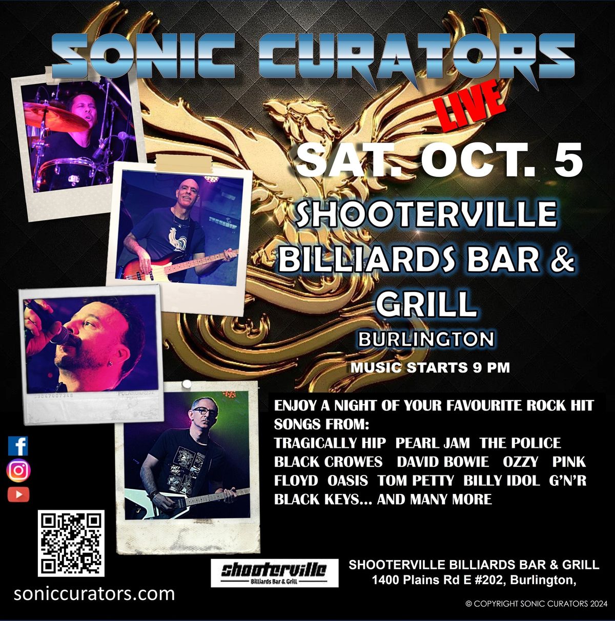 Sonic Curators @ SHOOTERVILLE BILLIARDS BAR & GRILL, Burlington