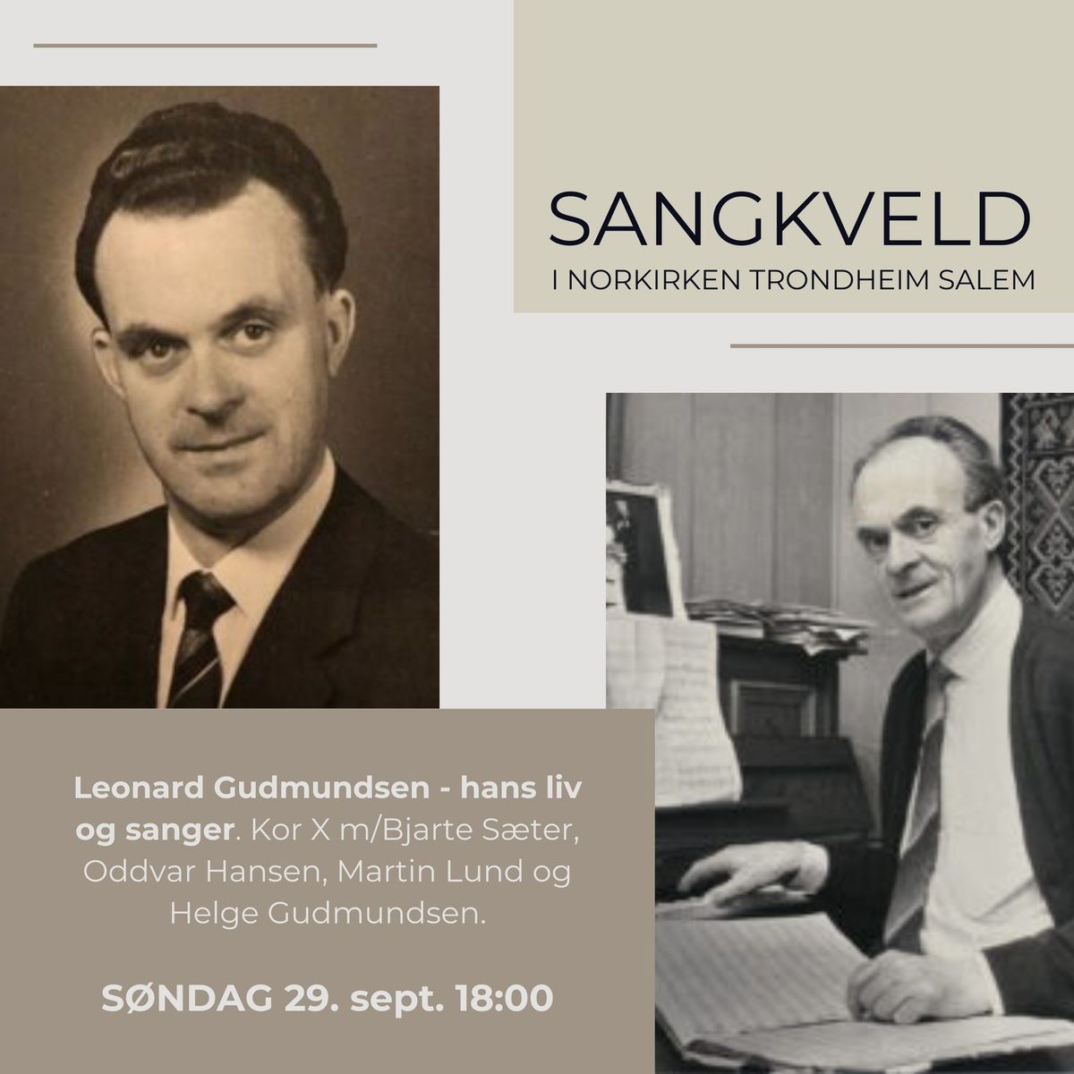 Sangkveld \u2013 Leonard Gudmundsens liv og sanger