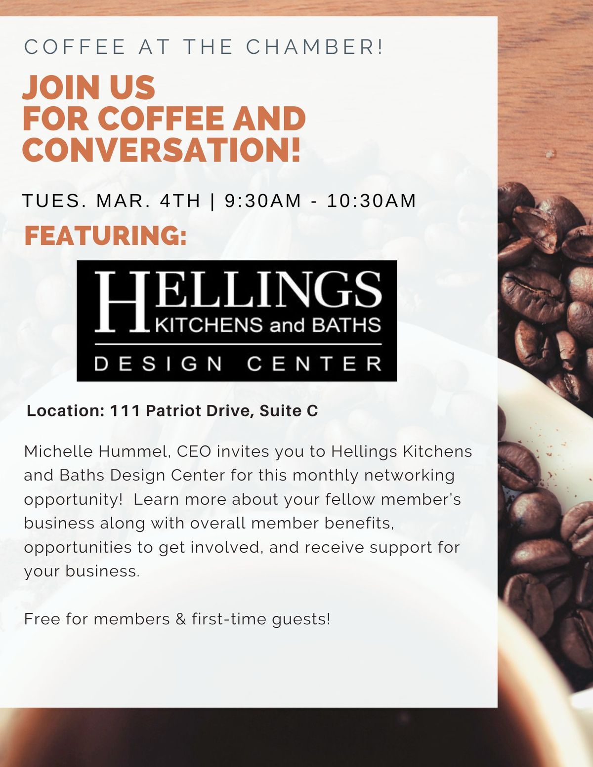 Coffee With The Chamber: Hellings Kitchens and Baths Design Center