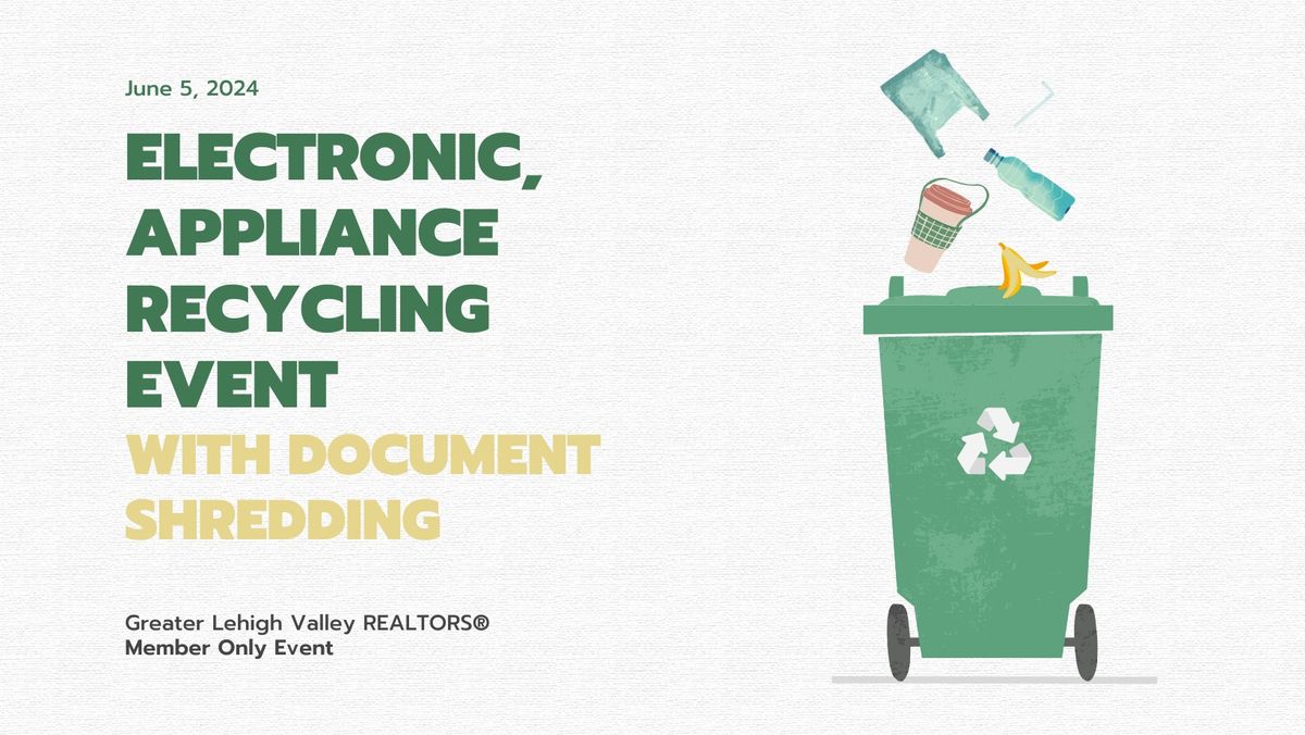 Electronic, Appliance Recycling Event with Document Shredding (GLVR Members Only)